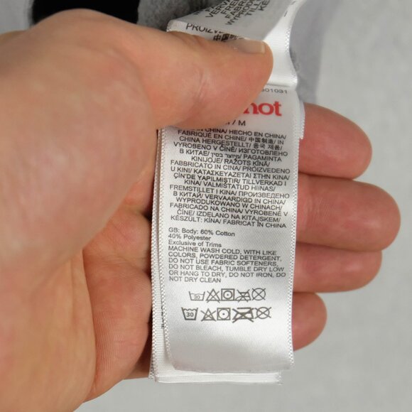 Marmot Hoodie Womens Medium Gray Pullover Outdoor Sweatshirt Spell Out Logo - Picture 9 of 9